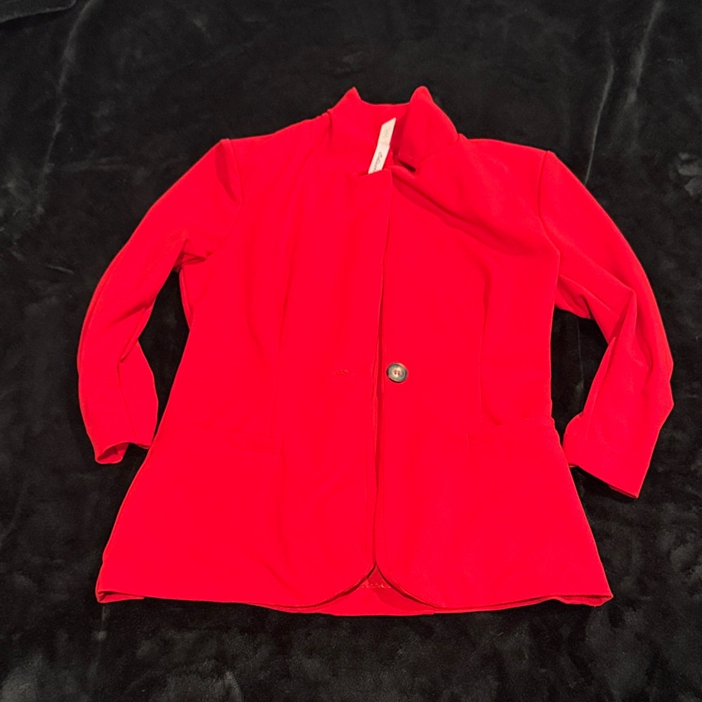 NY Collection Vibrant Red Blazer